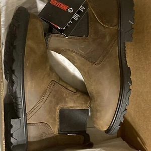 Wolverine, Men's BLVD Ruged Leather Chelsea Boot, Brown, Size 8 - Picture 1 of 10