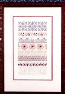 Cross Stitch JUST NAN Autumn Haze Tulips Mums Gold Violet Pink RARE OOP - Picture 1 of 2