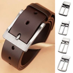 35mm Width Reversible Replacement Metal Belt Buckle Fits Single Tongue Buckle - Picture 1 of 26