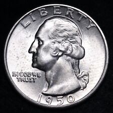 1950-D Washington Silver Quarter GEM BU *UNCIRCULATED* MS E198 QCB