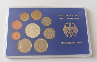 Germany 1974 J -  UNC Coin Set Proof - silver 5 Mark - Image 1 of 2