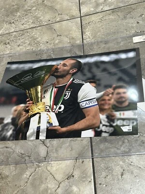 Giorgio Chiellini Signed Autographed 11x17 Photo Juventus Fanatics Double COA - Image 1 of 4