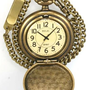 Relic Spirit by Fossil Taschenuhr Edelstahl Kupfer Braun Herren Leder Quarz - Bild 1 von 3