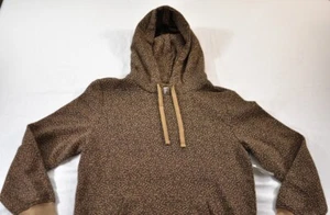 women's Amazon essentials French terry sweatshirt size small animal print hood - Picture 1 of 9