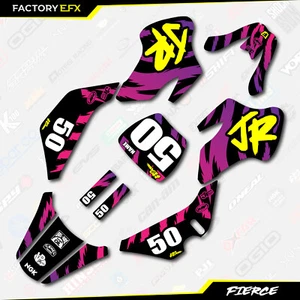 Retro Black Yellow Fierce Racing Graphics kit Fits 00-06 Suzuki JR50 JR 50 Decal - Picture 1 of 5