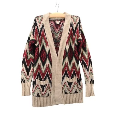 Mossimo Supply Co. Women's Open Front Cardigan Sweater Small Multi Tribal - Image 1 of 4
