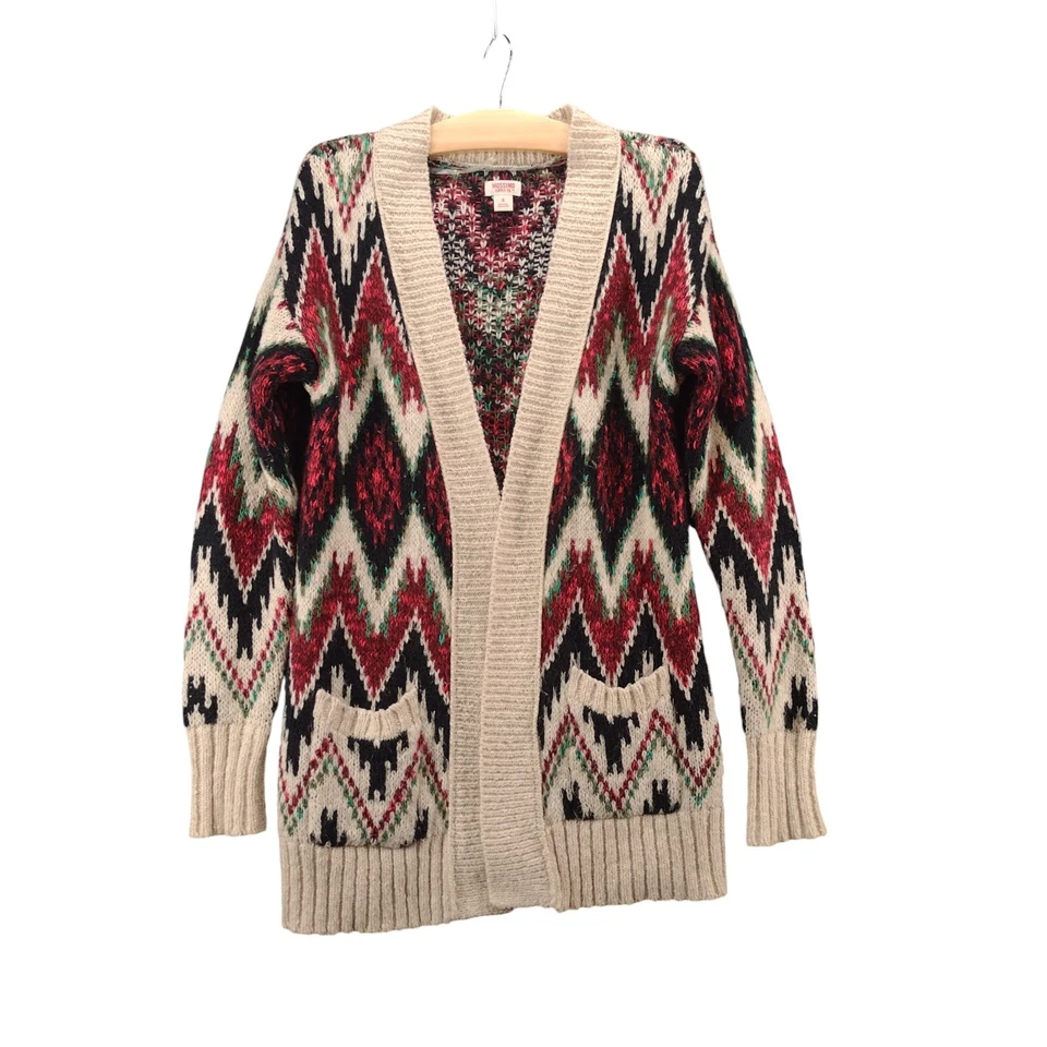 Mossimo Supply Co. Women's Open Front Cardigan Sweater Small Multi Tribal - Image 1 of 4