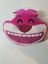 Disney Store Plush Cheshire Cat Face Two Sided 4" Sad and happy Stuffed Toy 