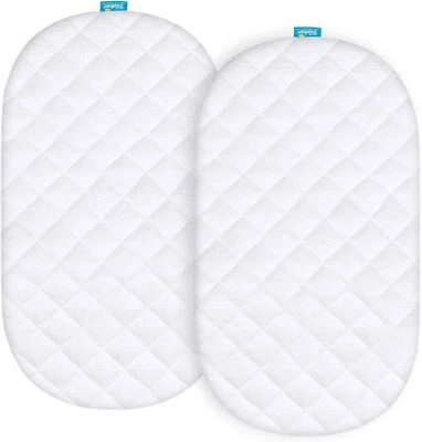 Waterproof Bassinet Mattress Pad Cover Bamboo Terry Surface 2 Pack Multi-size - Image 1 of 4