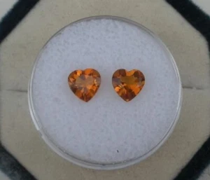 Topacio dorado citrino 2 piezas 6 mm corte corazón piedras preciosas sueltas para joyería - Imagen 1 de 1