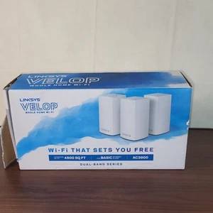 Linksys Velop Whole Home Wi-Fi AC3900 Wireless System - 3 Pieces - 4500 SQ Ft  - Picture 1 of 7