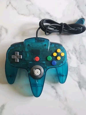 OEM Ice Blue Clear Nintendo 64 N64 Controller. Tight Stick. Tested. Clean. VG - Image 1 of 2