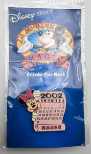 Disney Store DS 12 Months of Magic Calendar Month Minnie March 2002 Pin #10080 - Picture 1 of 5