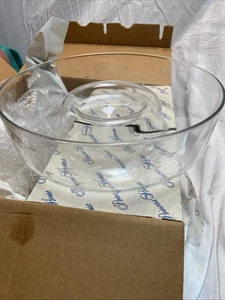 NEW Princess House Heritage Crystal 11 Inch Large Chip and Dip Bowl Dish #401 - Picture 1 of 6