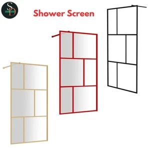 Walk-In Shower Wall with ESG Glass Bathroom Screen Shower Partition vidaXL - Picture 1 of 19