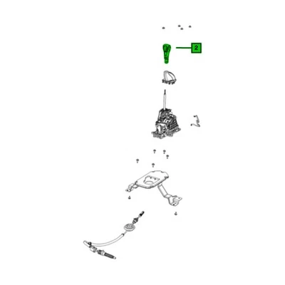 Perilla de palanca de cambios de transmisión automática Mopar 68187800AA para Dodge 2013 20 Foto 1 de 4