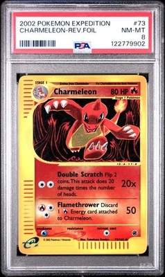 Pokemon CHARMELEON 73/165 Reverse Holo (2002 Expedition) PSA 8 - Image 1 of 2