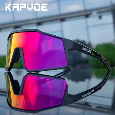 Kapvoe Fahrradbrille Polarisiert UV400 MTB Rennrad Sonnenbrille Sportbrille - Bild 1 von 4