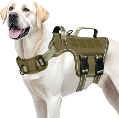 Dog Harness for Large Dogs Heavy Duty, No Pull Tactical Dog Harness with Molle S - Image 1 of 4