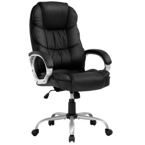 ChairComputer Desk Chair High Back PU Leather Executive Rolling Task Adjustable - Picture 1 of 7
