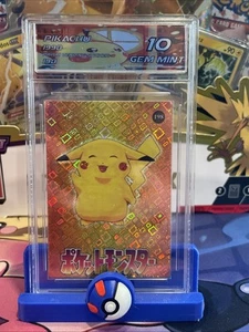 Pokemon Pocket Monsters Prism Holo Vending Sticker #198 PIKACHU CAG 10 - Picture 1 of 2