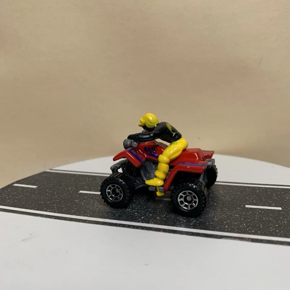 2000 Matchbox 4-Wheeler ATV w/Rider 1:37 Mount Discovery Red ATV Off Road Quad  - Image 1 of 4