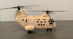 Micro Machines Chinook Military Helicopter Collectible Vintage Tan Camouflage - Picture 1 of 10