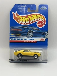 1998 Hot Wheels #670 First Edition 29/40 MUSTANG MACH 1 Yellow Variant w5 Spoke - Picture 1 of 7