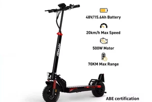 Hitway E-Scooter, Straßenzertifizierung (Abe), 10-Zoll für Erwachsene - Bild 1 von 7