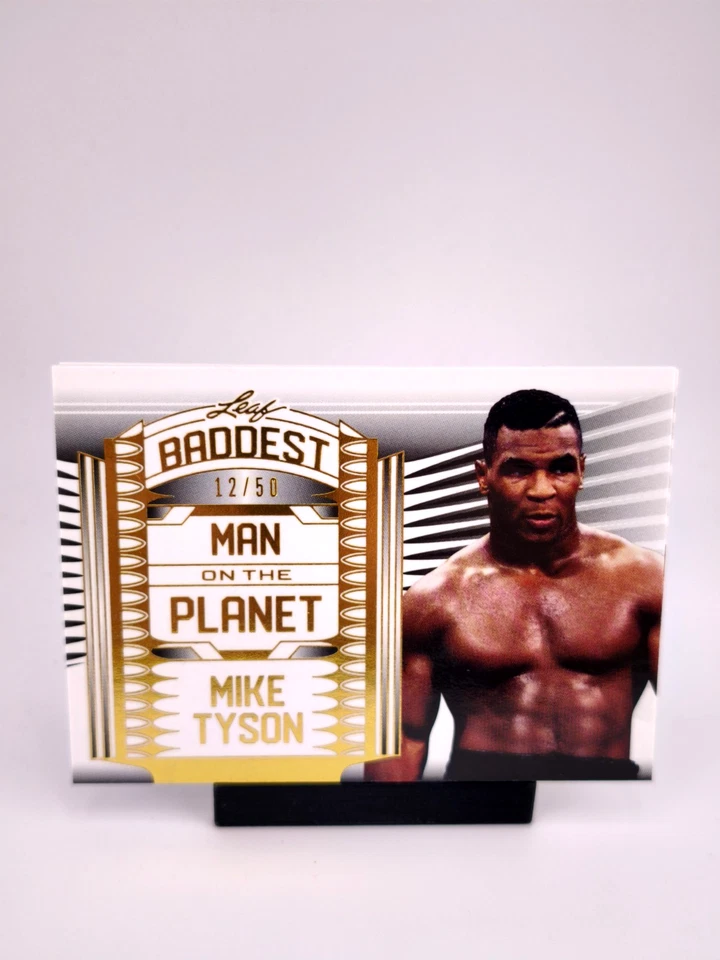 Mike Tyson 12/50 GOLD Baddest Man On The Planet 2023 Leaf Boxing  - Image 1 of 1
