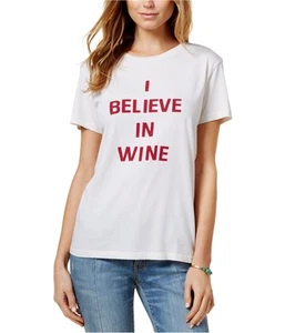 ban.do Womens Wine Graphic T-Shirt, Off-White, X-Large - Picture 1 of 1