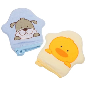 2 Pcs Baby Bath Sponge Childrens Wash Mitt Toddler Man Body Scrubber - Bild 1 von 12