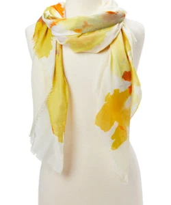 Damen gelb abstrakt Halstücher leicht bedruckt Tuch Halstuch Sommer Schals - Bild 1 von 2