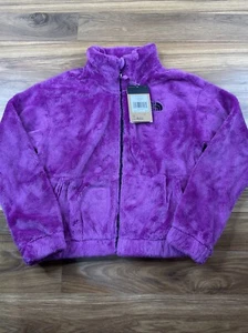 The North Face Girls Purple Violet Fuzzy Fleece Jacket Coat Youth XL 18 - Picture 1 of 12