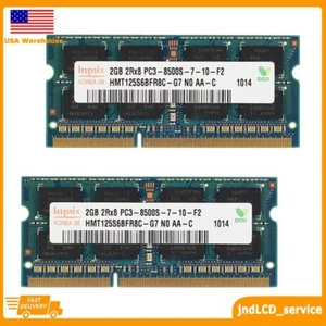 2pcs 2GB RAM For Hynix DDR3 PC3-8500S 1066MHZ Laptop Memory Replacement - Picture 1 of 6