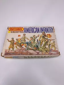 Matchbox WWII American Infantry 1:76 Scale Complete Plastic Model Kit '75 P-5002 - Picture 1 of 8