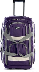 Rolling Carry On Bag Travel Luggage Lavender Duffel With Wheels 22 inch Sack Pk - Picture 1 of 4