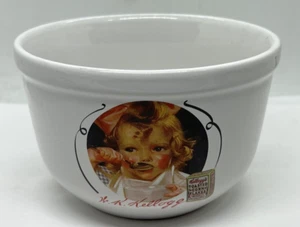 WK Kellogg Houston Harvest Kelloggs Corn Flakes Cereal Bowl Vintage Design - Picture 1 of 8