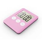 Large Digital Lcd Kitchen Timer Magnetic Alarm Clock Countdown Up Clock (Pink)