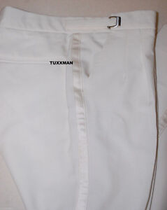 Men's Ivory Tuxedo Pants Off White Polyester Trousers Adj waist , ALL SIZES USA