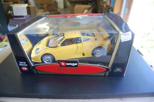 Burago Bugatti 1EB 110 (1991) die cast car Yellow NOS in box - Picture 1 of 2