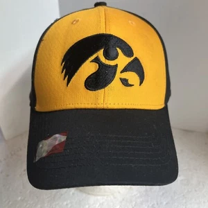 Cappello berretto baseball Iowa Hawkeyes nero oro regolabile logo gancio e passante posteriore - Foto 1 di 10