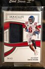 Zach Evans 2023 Immaculate Collegiate Rookie Jersey Patch Rc 28/42 Ole Miss