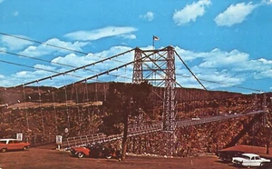 Postal de vista aérea Royal Gorge Suspension Bridge cerca de Canon City Cars Colorado - Imagen 1 de 2