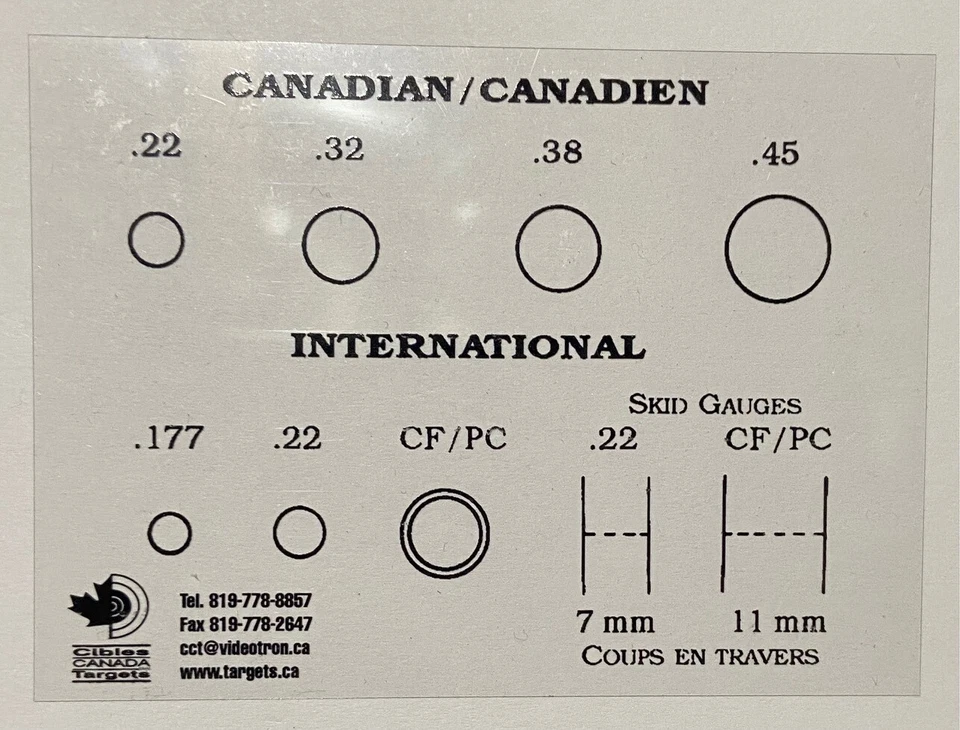 Scoring Overlays ISSF for .22, .32, .38, .45 > 2 for 1 - Image 1 of 1