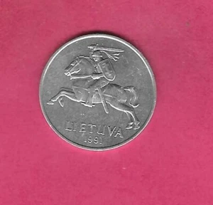 LITHUANIA KM87 1991 5 CENTAI BU GEM UNCIRCULATED NICE MODERN ALUMINUM COIN - Picture 1 of 1