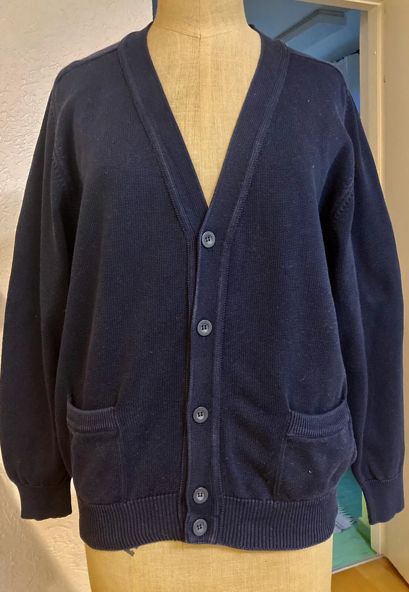 United Colors Of Benetton Damen Strickjacke Lang – Gr. M/L, Mit Taschen, Knöpfen & Schulterabfall
