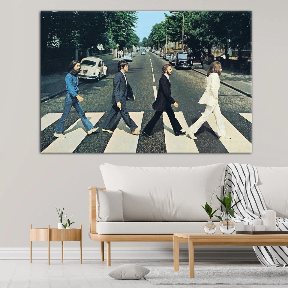 The Beatles Abbey Road Canvas Wall Famous Print Wall Art Canvas,Printed Smooth - Image 1 of 4