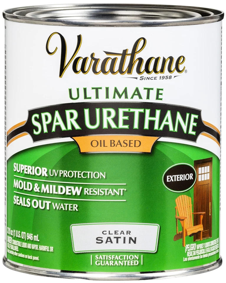 Varathane Ultimate Oil Based Spar Urethane Quart Satin Outdoor Wood Varnish - Image 1 of 2