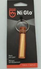 Ni-Glo Solar Gear Marker Dragon Orange Recharges By Sun or Light Source Keychain